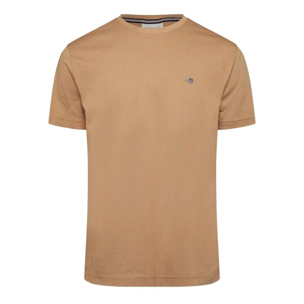 Gant Mens Shield Logo Regular T-Shirt / Beige
